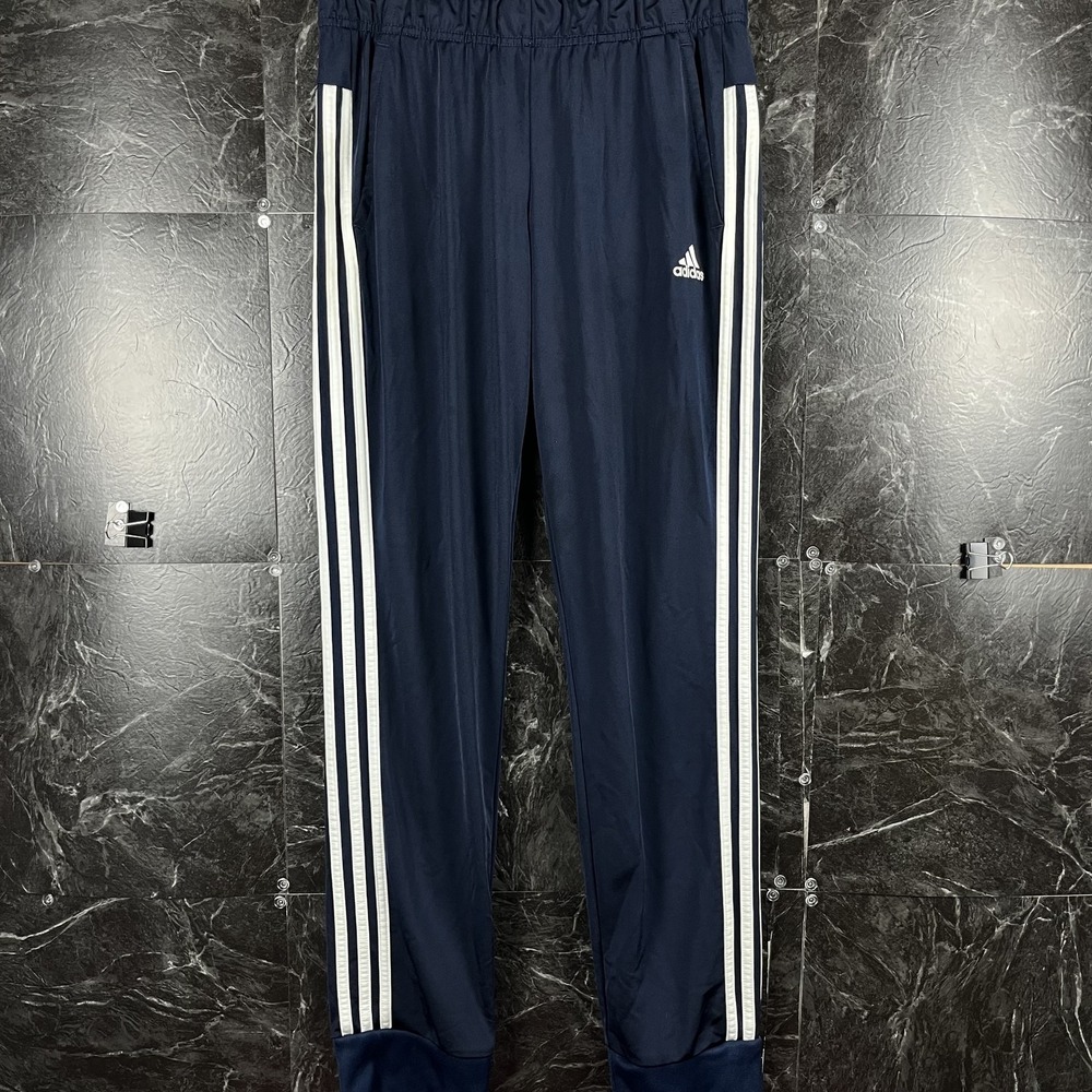 Adidas Men's Navy 3-Stripes Sweatpants Jogger Medium
